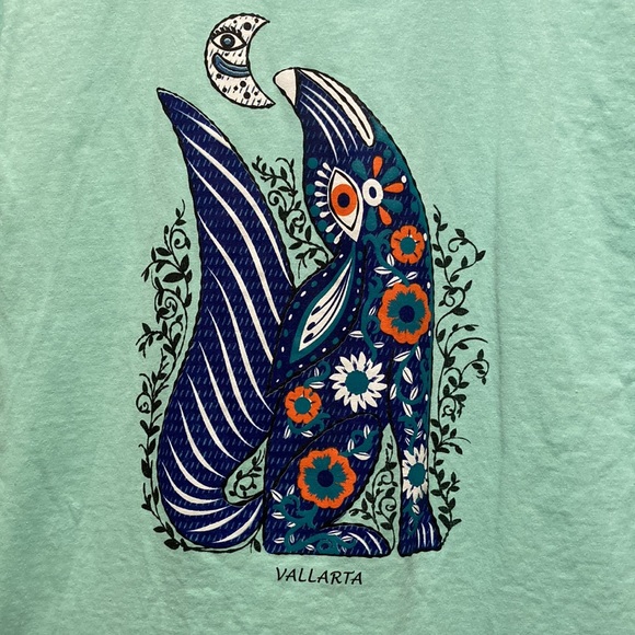 ❤️ 2/$30 * ❤️ NWOT - Ladies Short Sleeve Puerto Vallarta Mint Green Tee - Sz L - Picture 2 of 5